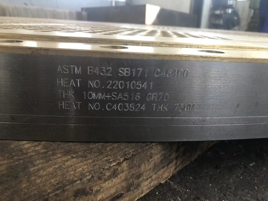 ASTMC46400 แผ่นท่อทองเหลือง 12 มม. แผ่นท่อระเบิด แผ่นแลกเปลี่ยนความร้อนแบบผูกมัด