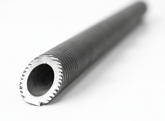 TUV Titanium Fin Tube ท่อ Finned Tube Heat Exchangers ปิโตรเคมี การบินและอวกาศ