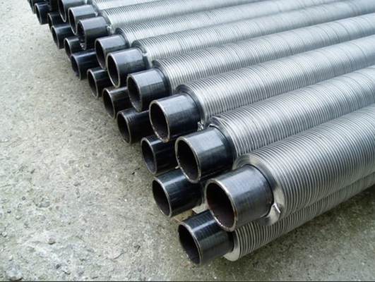 TUV Titanium Fin Tube ท่อ Finned Tube Heat Exchangers ปิโตรเคมี การบินและอวกาศ