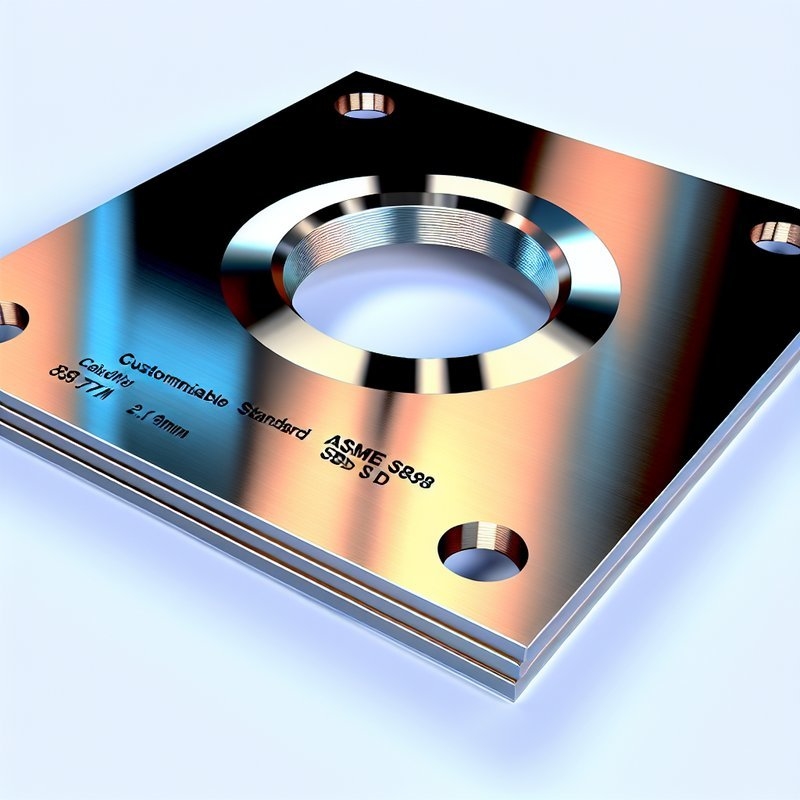 แผ่นประกบไทเทเนียมมาตรฐาน ASME SB898 ที่ปรับแต่งได้สำหรับงานหนักและความหนา 2-12 มม.