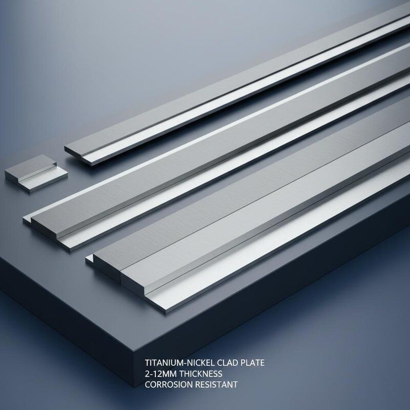 ความหนา 2 ถึง 12 มิลลิเมตร ทิตาเนียมเคลือบแผ่นมีเนคเกิลเคลือบวัสดุโลหะ ความยาวตั้งแต่ 100 มิลลิเมตรถึง 6000 มิลลิเมตรเพื่อความทนทานต่อการกัดกร่อน
